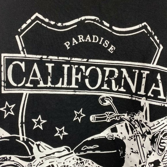 Shein Curve 4XL Plus Size Paradise California Motorcycle Cropped Tee - Picture 5 of 12